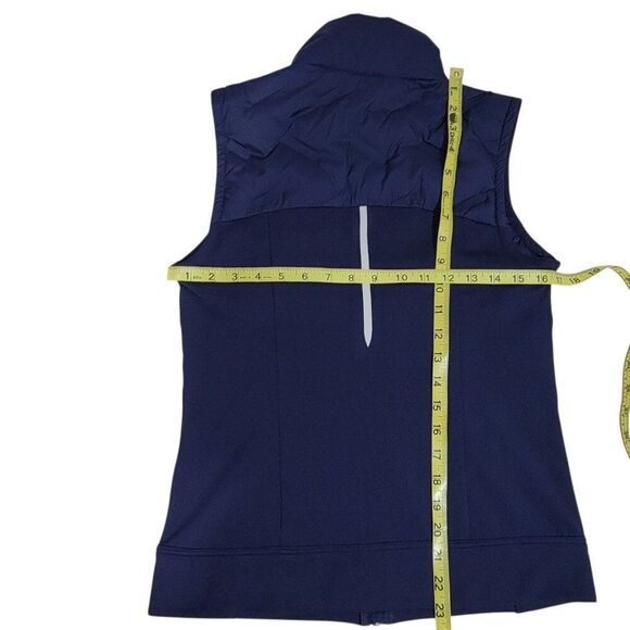 CALIA Cold Dash Run Vest Womens Size XS Blue Full Zip Quilted Jacket Zip Pockets - Picture 12 of 15